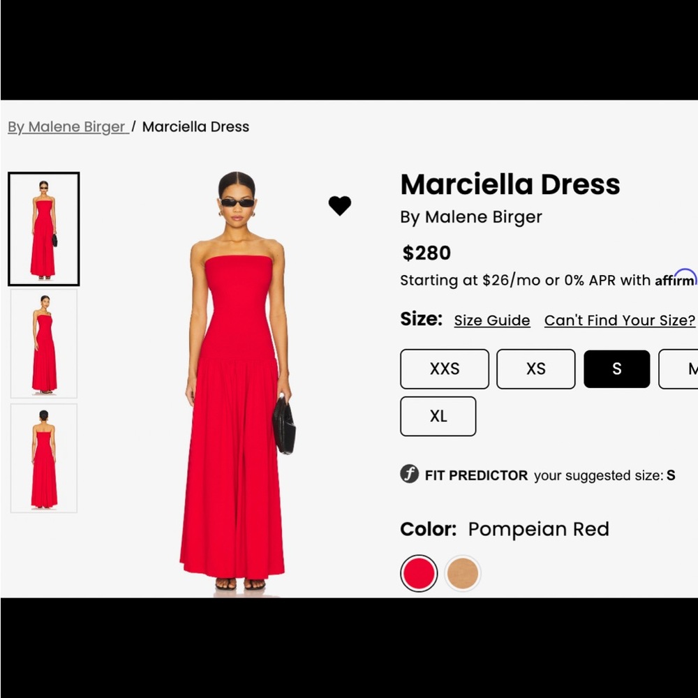 By Malene birger maxi dress redsmall great condition needs to be dry cleaned